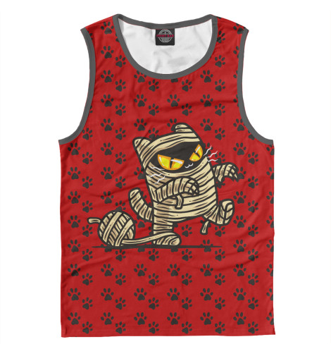 

Майки Print Bar, Белый, Кот мумия