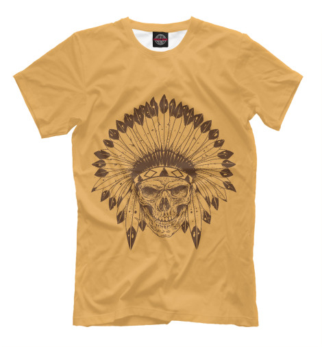 

Футболки Print Bar, Молочно-белый, Indian Skull 2