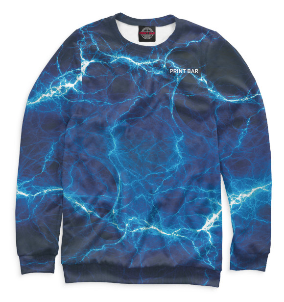 Мужской свитшот с изображением Print Bar цвета Белый