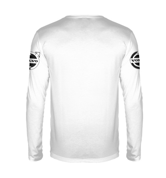 Мужской лонгслив с изображением Volvo - паук цвета Белый