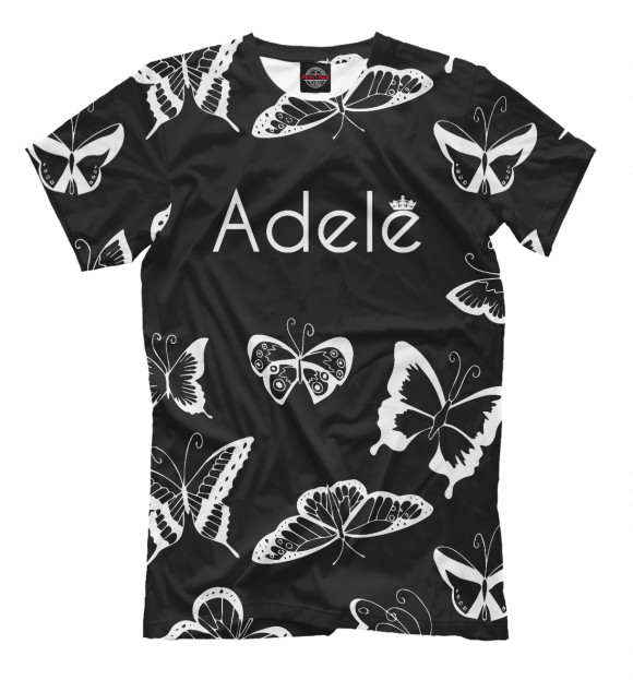 Мужская футболка с изображением Adele цвета Белый