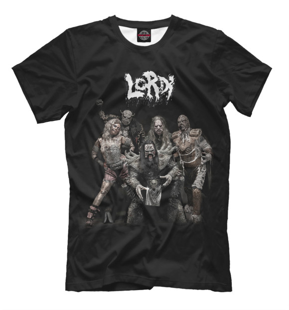 Мужская футболка с изображением Lordi цвета Черный