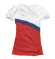 Женская футболка Россия Триколор