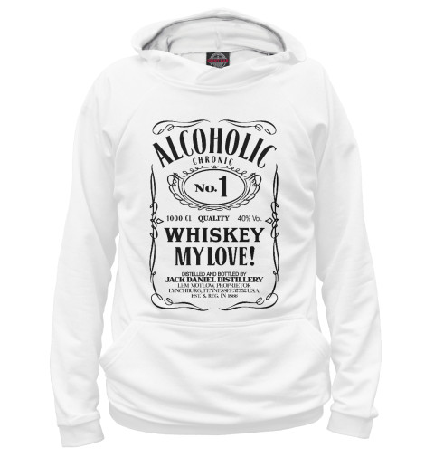 

Худи Print Bar, Белый, Alcoholic №1