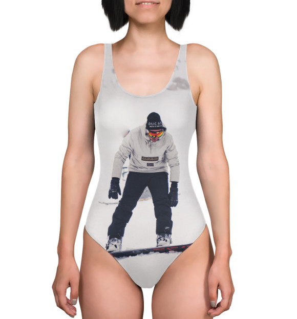 Купальник-боди с изображением Snowboard цвета 