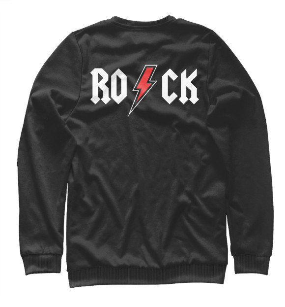 Свитшот для девочек с изображением Rock'n'Roll цвета Белый