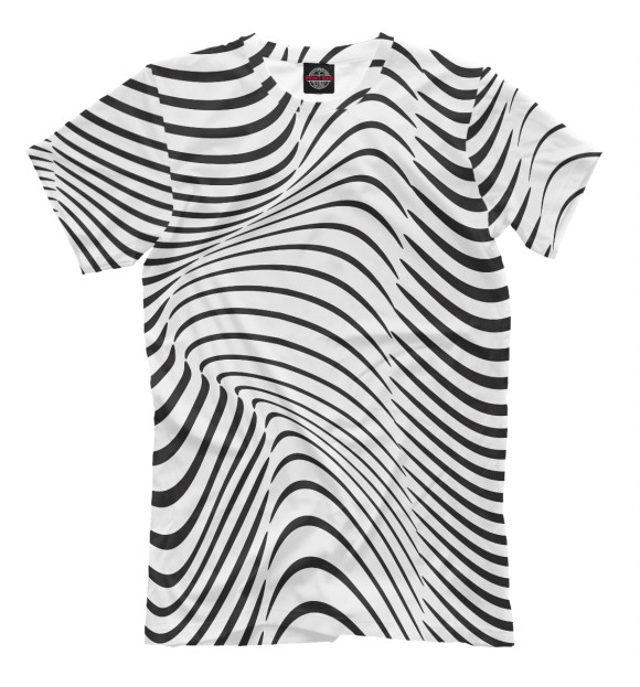 Мужская футболка с изображением Abstractness цвета Молочно-белый