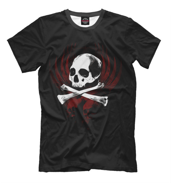Мужская футболка с изображением Pirate style цвета Черный