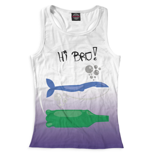 

Майки борцовки Print Bar, Белый, Жители океана