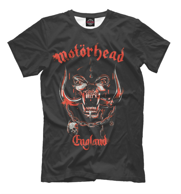 Мужская футболка с изображением Motorhead цвета Черный