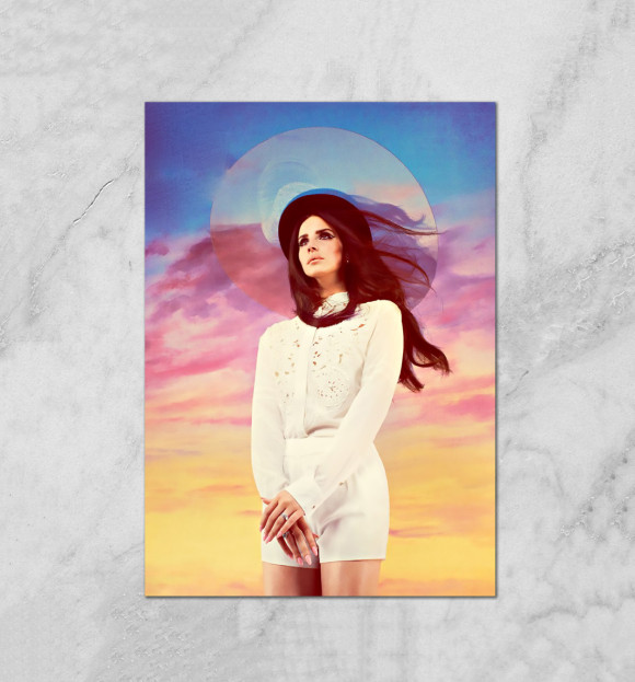 Плакат с изображением Lana Del Rey цвета Белый