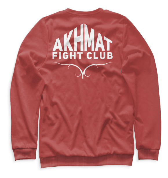Мужской свитшот с изображением Akhmat - Fight Club цвета Белый