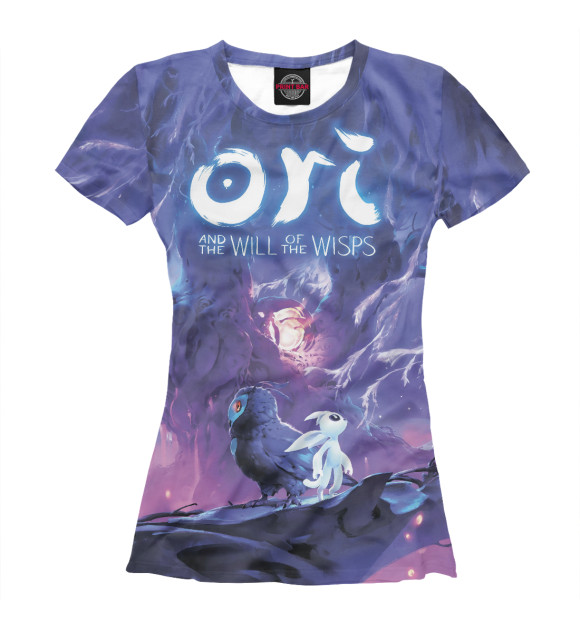 Женская футболка с изображением Ori - And The Will Of The Wisp цвета Белый