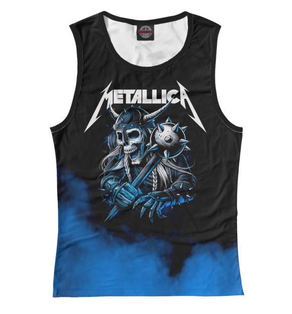 Майка для девочки с изображением Metallica цвета Белый