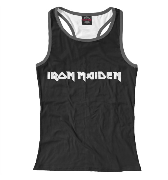Женская майка-борцовка с изображением Iron Maiden цвета Белый