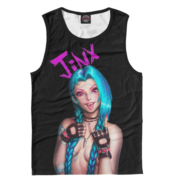 Мужская майка с изображением Jinx цвета Белый