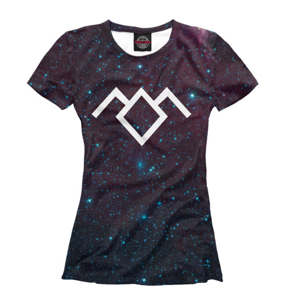Женская футболка с изображением Сова&Космос цвета Белый