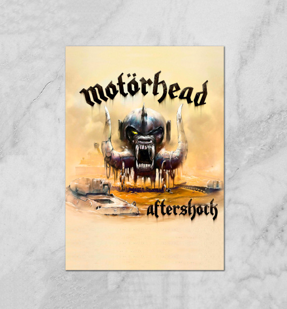 Плакат с изображением Motorhead Aftershock цвета Белый