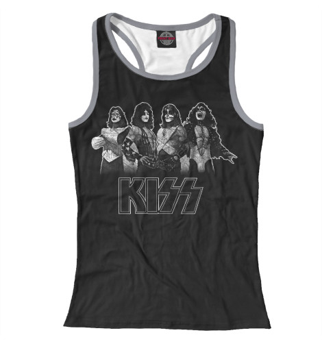 

Майки борцовки Print Bar, Белый, Рок группа KISS