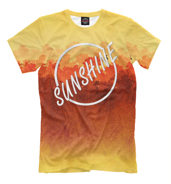 Футболка для мальчиков с изображением Sunshine time цвета Молочно-белый