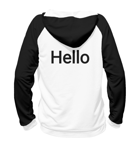 Женское худи с изображением Hello from Newcomers цвета Белый