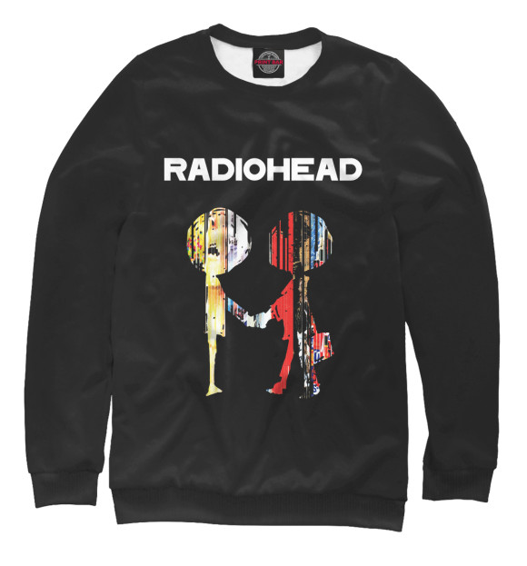 Мужской свитшот с изображением Radiohead цвета Белый