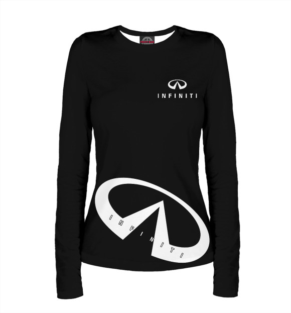 Женский лонгслив с изображением Infiniti цвета Белый