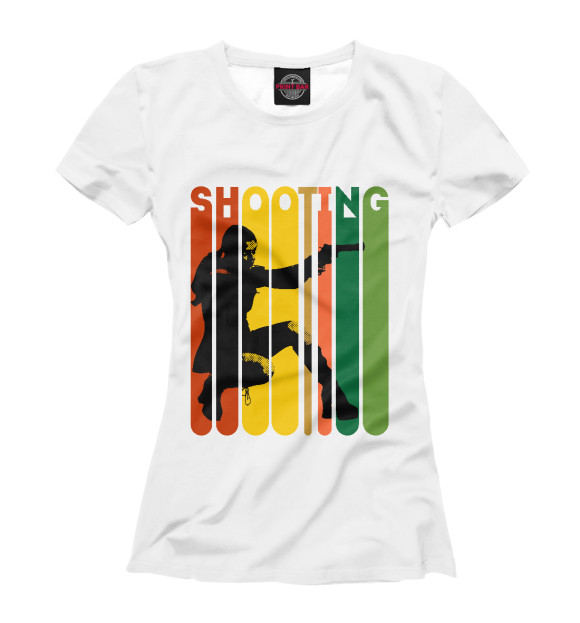 Футболка для девочек с изображением Shooting цвета Белый