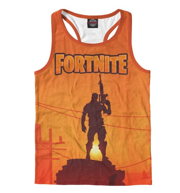 Мужская майка-борцовка с изображением Fortnite цвета Белый