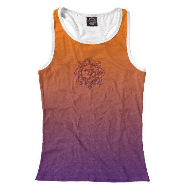 Женская майка-борцовка с изображением ShOm цвета Белый