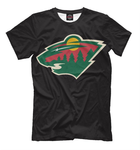 Футболка для мальчиков с изображением Minnesota Wild цвета Черный