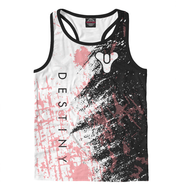 Мужская майка-борцовка с изображением Destiny цвета Белый