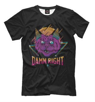 Мужская футболка Neon party cat