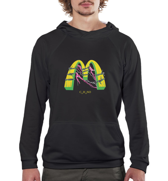 Мужское худи с изображением Руслан СМН цвета Белый