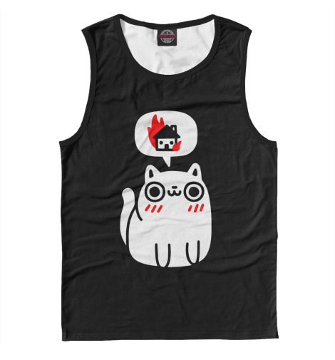 

Майки Print Bar, Белый, Не зли кота