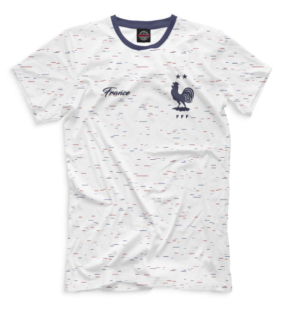 Мужская футболка с изображением Сборная Франции цвета Белый