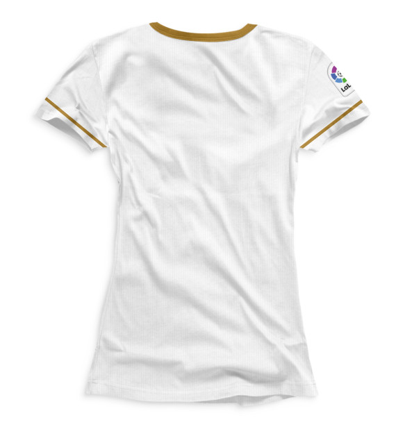 Женская футболка с изображением Реал Мадрид Форма Домашняя 19/20 цвета Белый