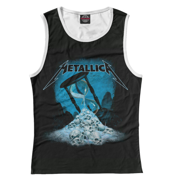 Майка для девочки с изображением Metallica цвета Белый