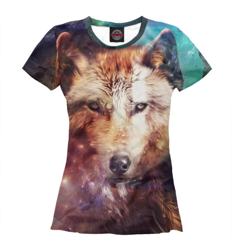 

Футболки Print Bar, Белый, Волк