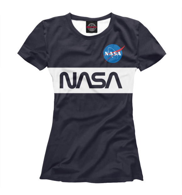 Женская футболка с изображением Nasa i need my space цвета Белый