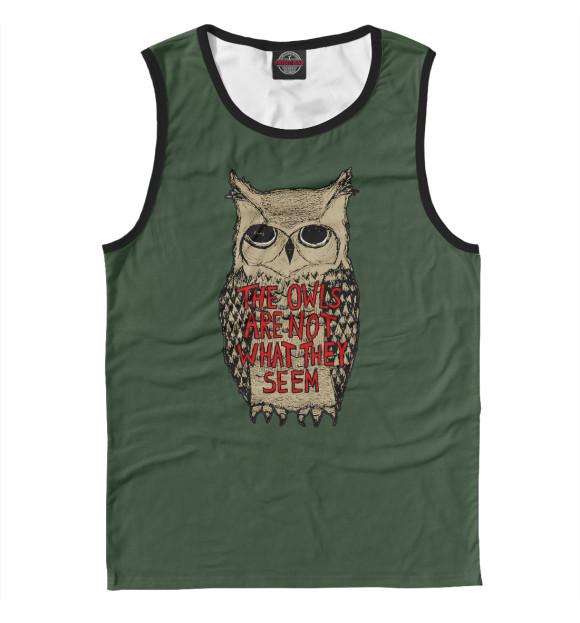 Майка для мальчика с изображением The Owls Are Not What They Seem цвета Белый