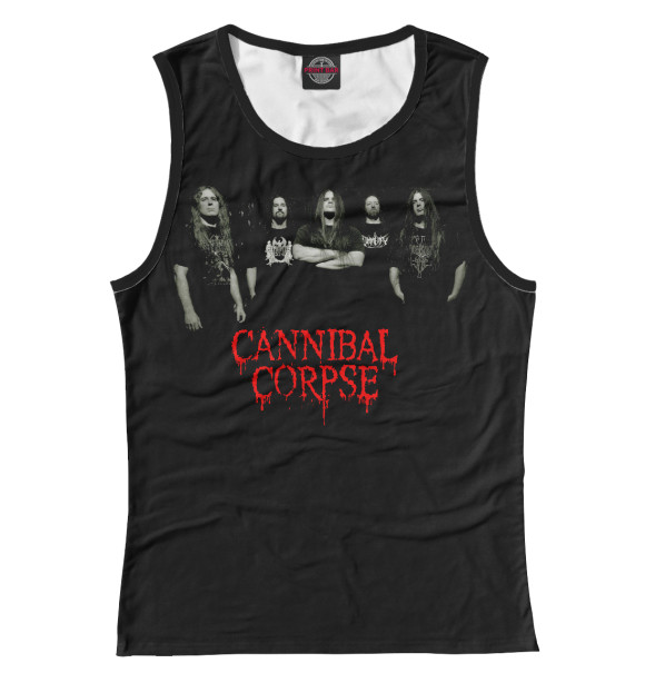 Женская майка с изображением Cannibal Corpse цвета Белый