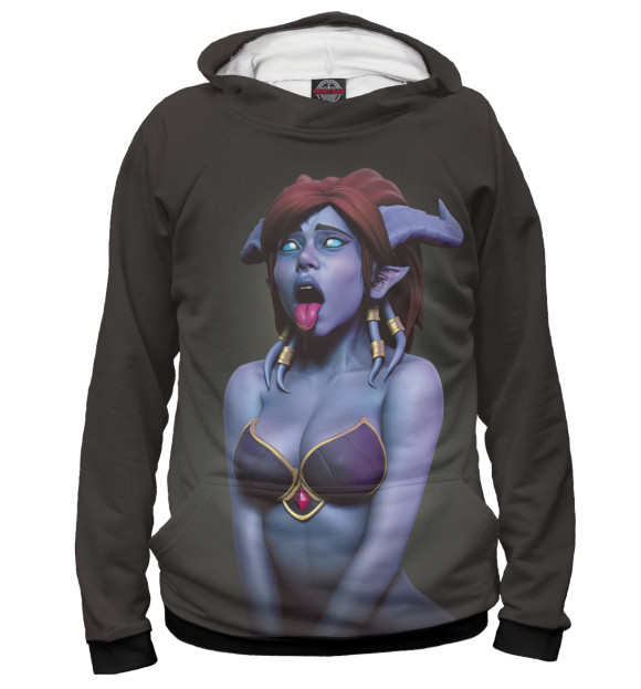 Женское худи с изображением ВоВ цвета Белый