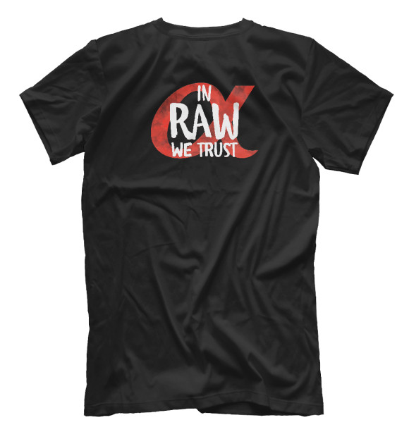 Футболка для мальчиков с изображением In RAW we trust! цвета Белый
