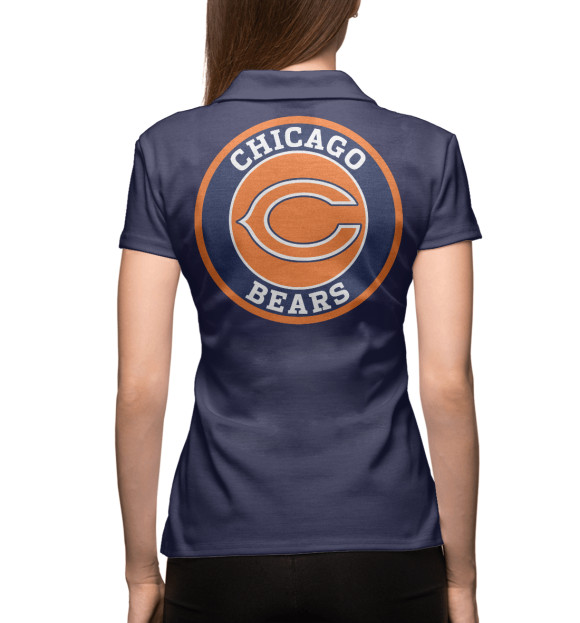 Женское поло с изображением Chicago Bears цвета Белый