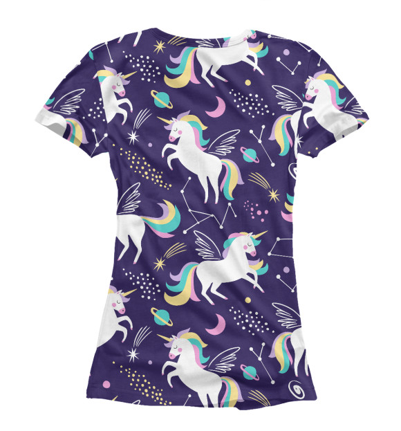 Женская футболка с изображением Пегасы цвета Белый