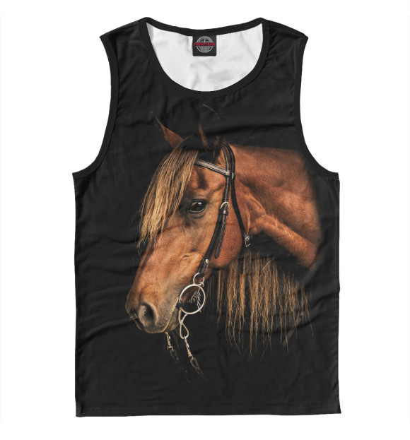 Майка для мальчика с притом Лошадь цвета Белый Майка для мальчика с изображением Лошадь цвета Белый
