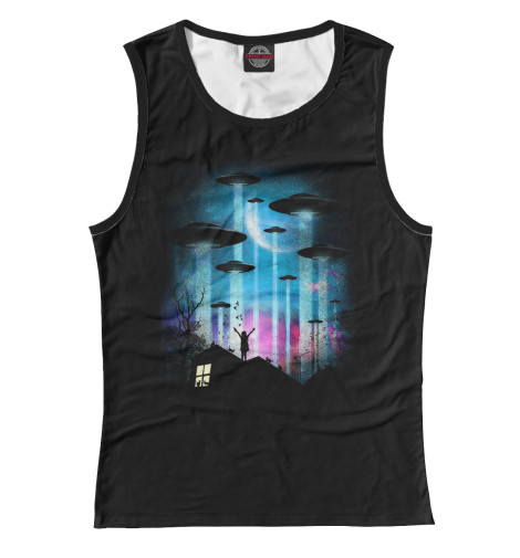 

Майки Print Bar, Белый, Прибытие марсиан