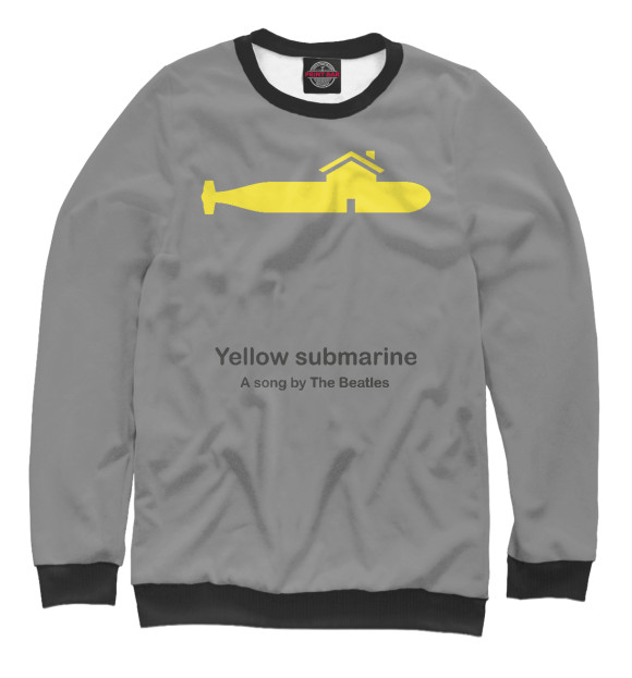 Свитшот для девочек с изображением Yellow Submarine цвета Белый