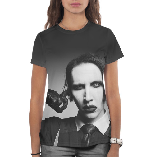 

Футболки Print Bar, Белый, Mаrilyn Manson